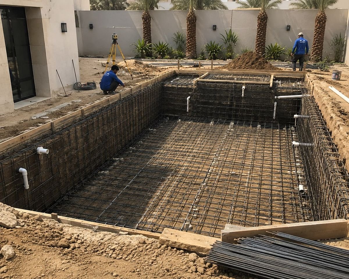 إنشاء وترميم المسابح